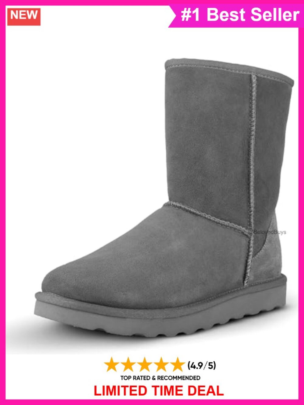 Genuine Twin-Face Australia Sheepskin Fur Winter Snow Boots